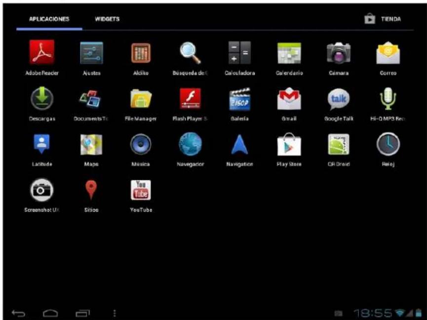 Leotec LPad Nova II LETAB1007 - Depuis la zone d'applications et de widgets on peutGER les principales icônes de - 1