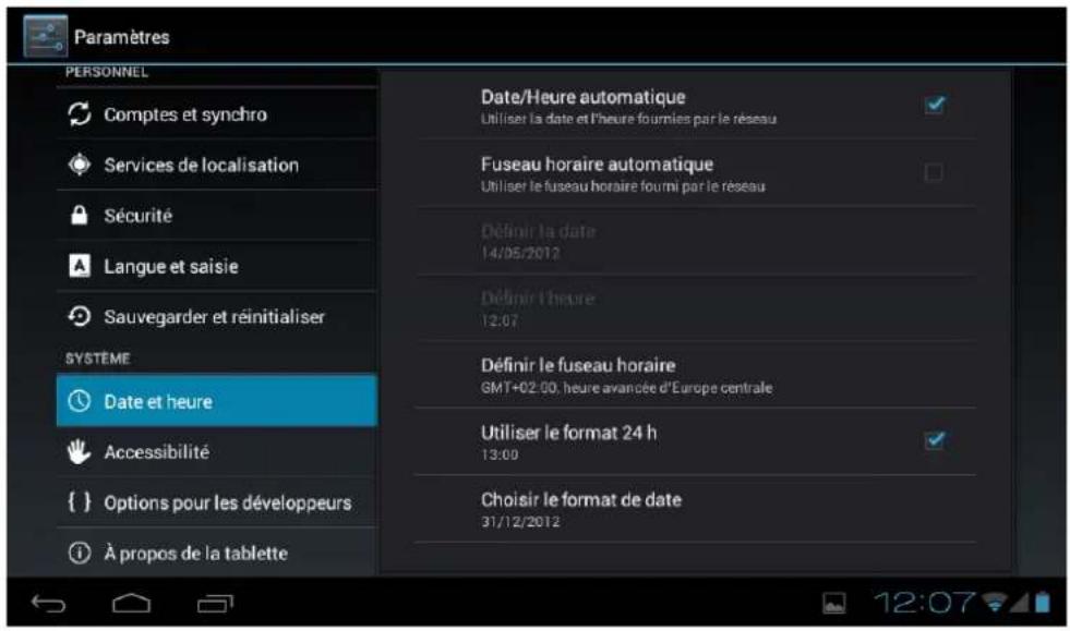 Leotec LPad Nova II LETAB1007 - Réglage de la date et de l'heure - 1