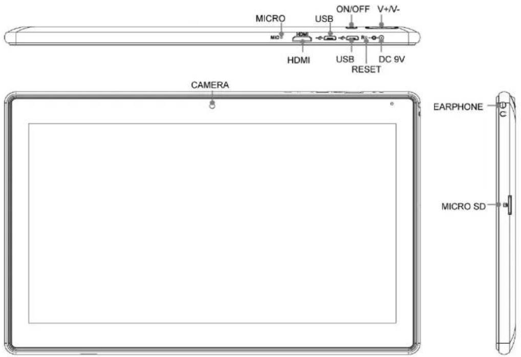Leotec LPad Nova II LETAB1007 - Appearance and button: - 1