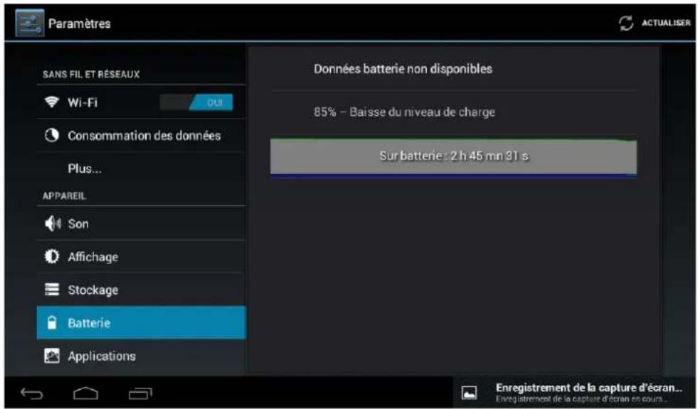 Leotec LPad Nova II LETAB1007 - Batterie : Montre l'etat actuel de la batterie. - 1