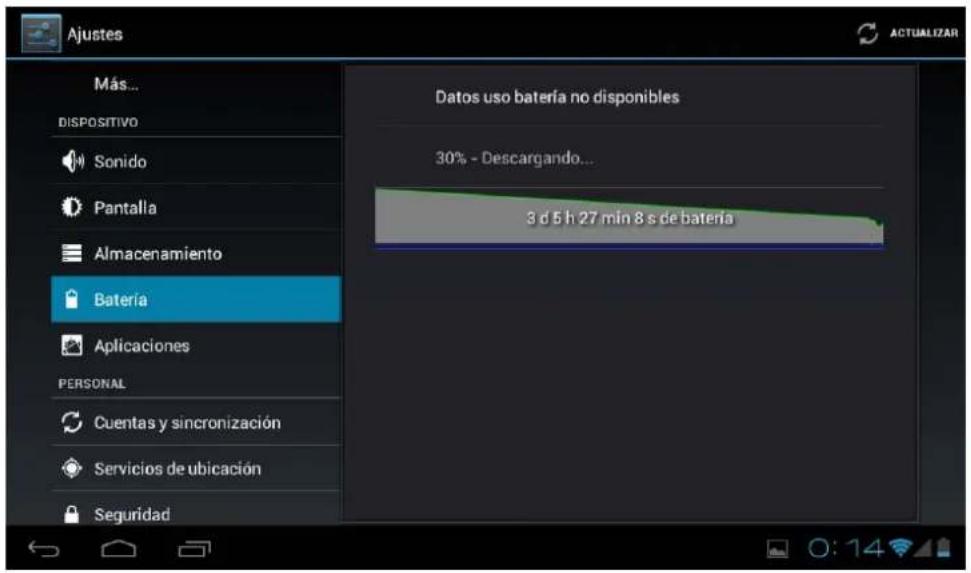 Leotec LPad Nova LETAB1006 - Bateria: Muestra el uso actual de la batería. - 1
