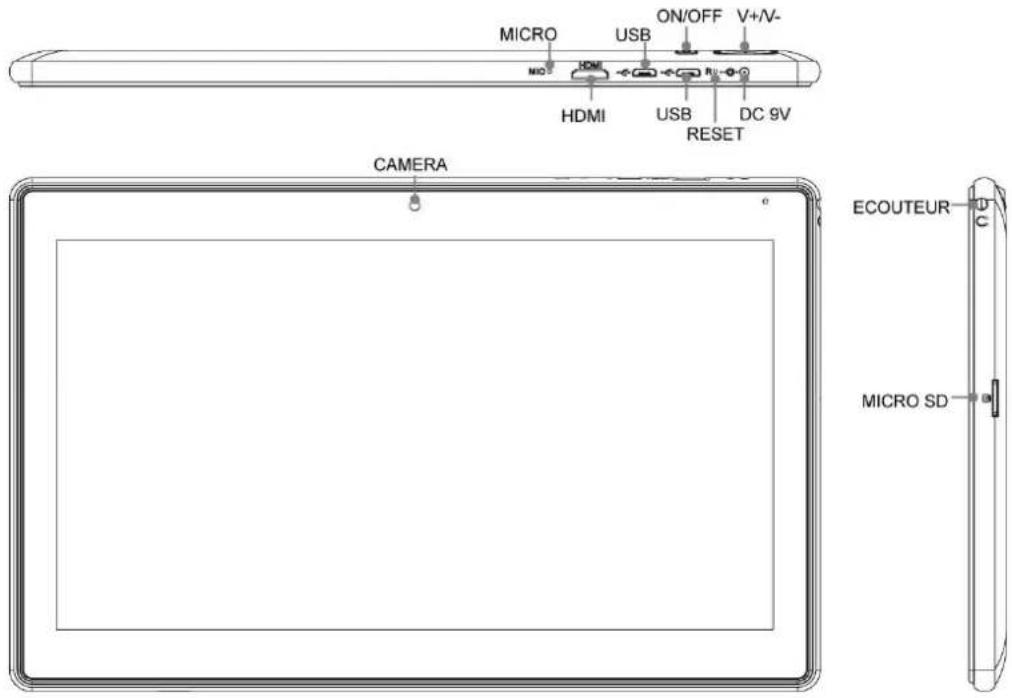 Leotec LPad Nova LETAB1006 - Aspect et boutons: - 1