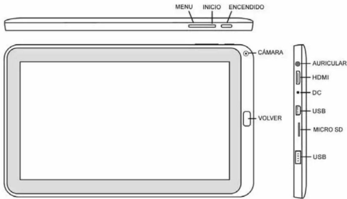 Leotec LPad Universe LETAB1004 - Aspect et boutons: - 1