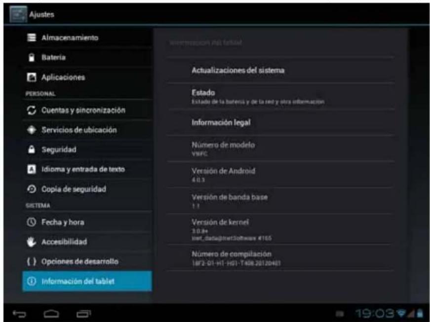 Leotec LPad Universe LETAB1004 - Acerca del aparato: Muestra informacion acerca de la Tablet y delsysteme operativo. - 1