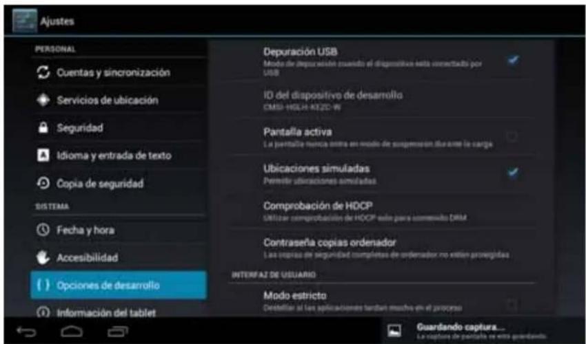 Leotec LPad Universe LETAB1004 - Opciones de desarrollo: Opciones para desarrolladores. - 1