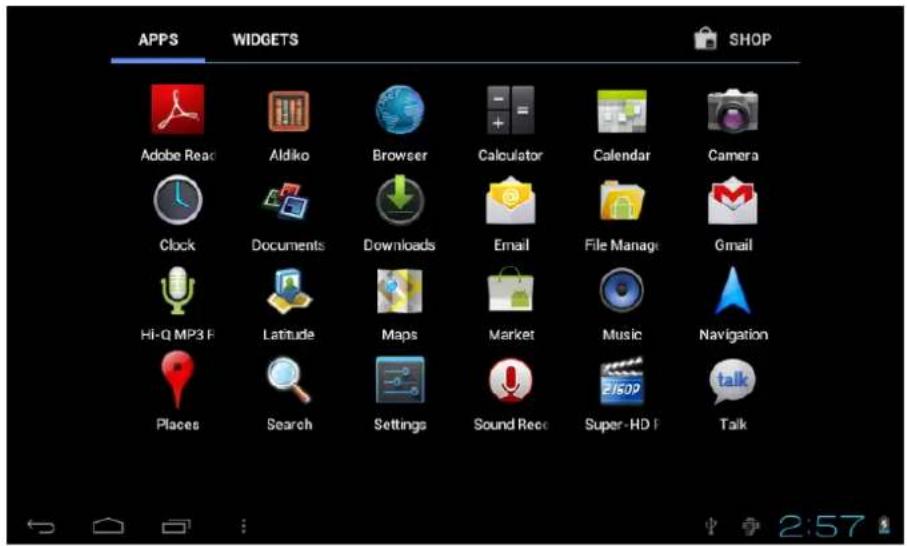 Leotec LPad Universe LETAB1005 - Main interface describe - 9