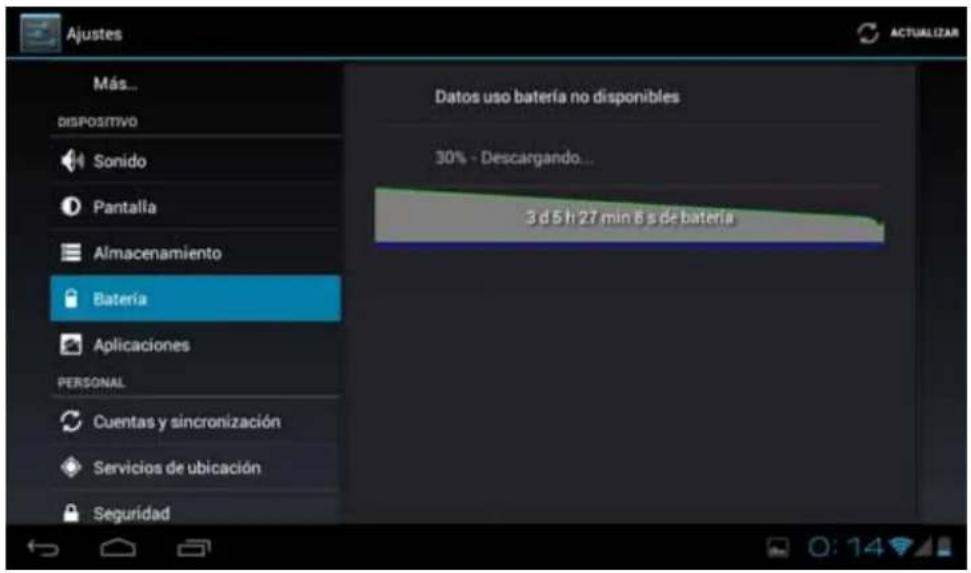 Leotec LPad Universe LETAB1003 - Batería: Muestra el uso actual de la batería. - 1