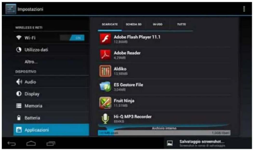 Leotec LPad Universe LETAB1003 - Applicazioni: mostra le applicazioni scaricate nella memoria principale o in quella d'espansione (scheda SD), così come le applicazioni in esecuzione. - 1