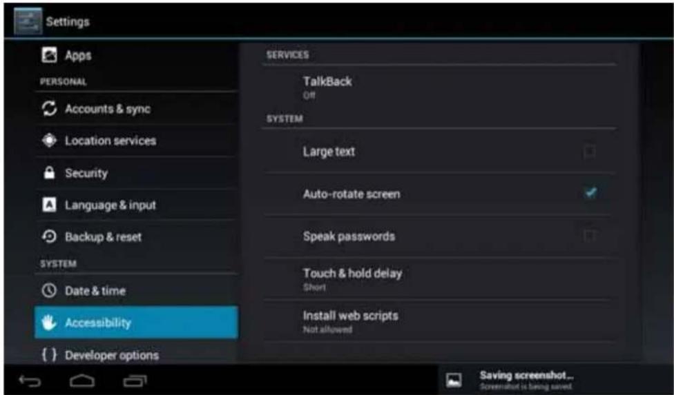 Leotec LPad Universe LETAB1003 - Accessibility: Different options to facilitate the accessibility of the Tablet - 1