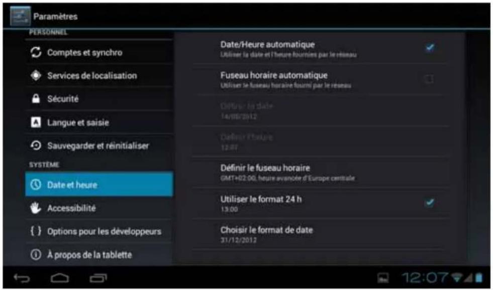 Leotec LPad Universe LETAB1003 - Réglage de la date et de l'heure - 1
