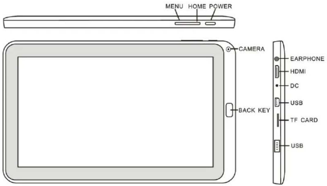 Leotec LPad Univere LETAB1001 - Appearance and button: - 1