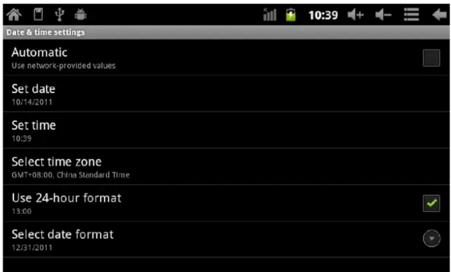 Leotec LPad Univere LETAB1001 - Date &amp; time setting - 1