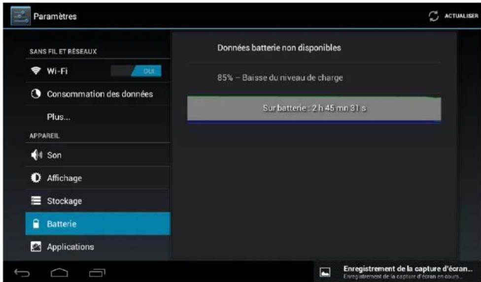 Leotec LPad Polar LETAB907 - Batterie : Montre l'etat actuel de la batterie. - 1