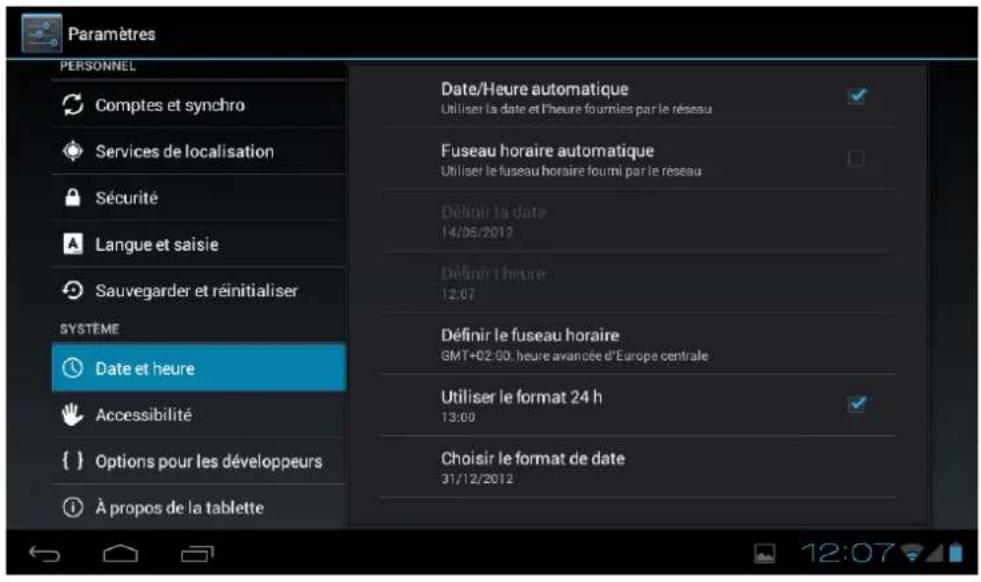 Leotec LPad Polar LETAB907 - Réglage de la date et de l'heure - 1