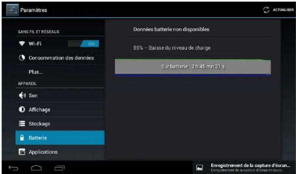 Leotec LPad Nebula LETAB905 - Batterie : Montre l'etat actuel de la batterie. - 1