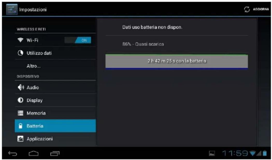 Leotec LPad Nebula LETAB905 - Battery: Consente di visualizzare l'utilizzo corrente della batteria. - 1