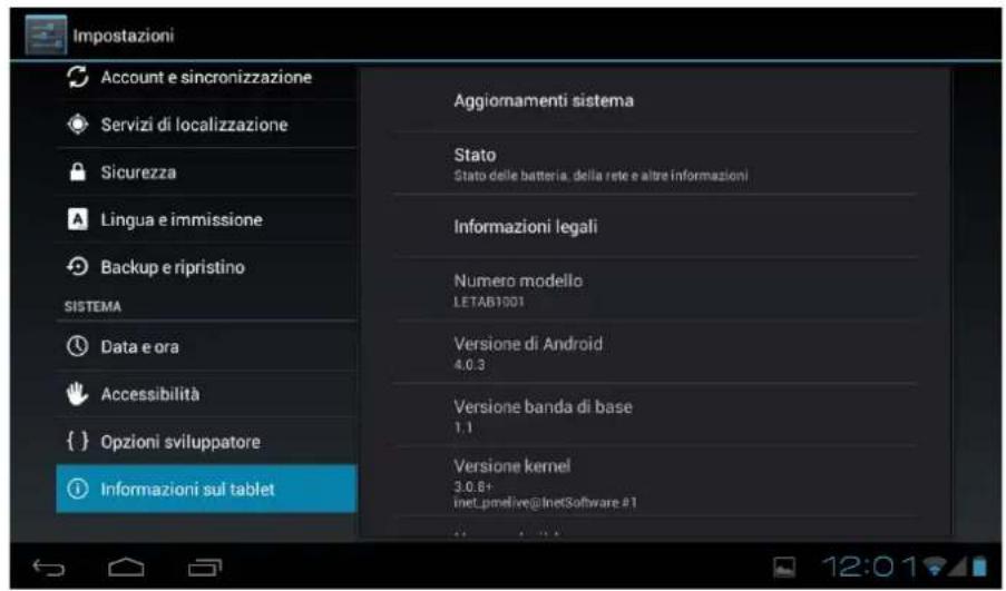 Leotec LPad Nebula LETAB905 - Informazioni sul Tablet: fornisce informazioni sul Tablet ed ilsystema operativo. - 1