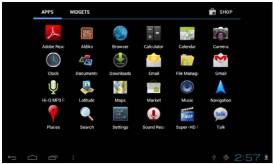 Leotec LPad Comet LETAB901 - Main interface describe - 8