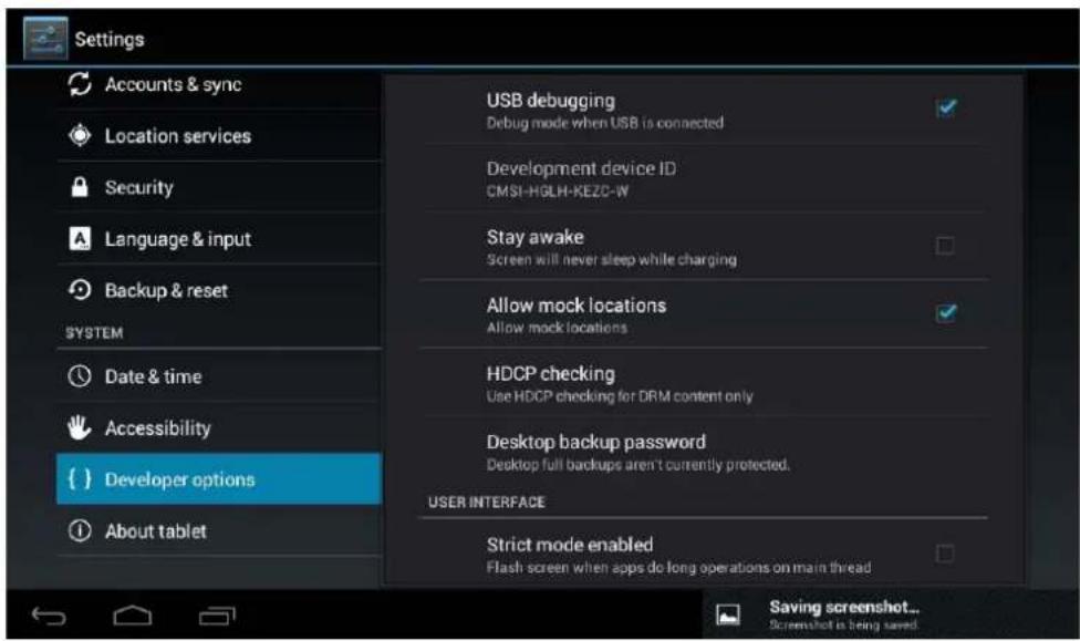 Leotec LPad Aurora LETAB903 - Development options: Options for developers. - 1