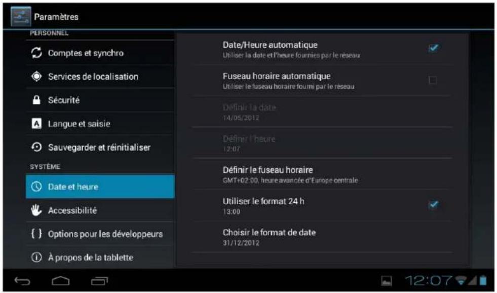 Leotec LPad Aurora LETAB903 - Réglage de la date et de l'heure - 1