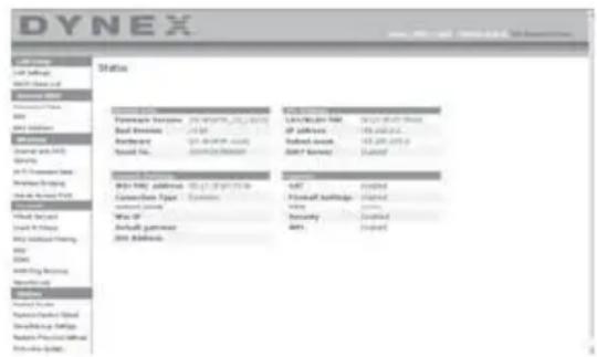 Dynex DXWGRTR - Usando la interfaz de usuario avanzada de Web - 1