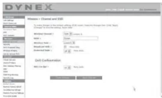 Dynex DXWGRTR - Configurando los ajustes de red inalámbrica - 1