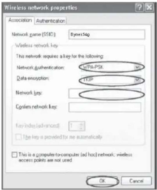 Dynex DXWGRTR - Para configurar la calidad de red inalámbrica de Windows XP paraemploi WPA-PSK: - 2