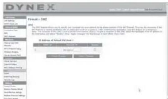 Dynex DXWGRTR - Activación de la zona desmilitarizada (DMZ) - 1