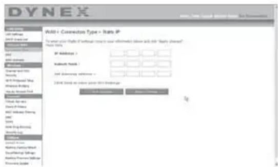 Dynex DXWGRTR - Configurando el tipo de connexion de su proveedor de servicios de Internet (ISP) como IP esta 1 - 1