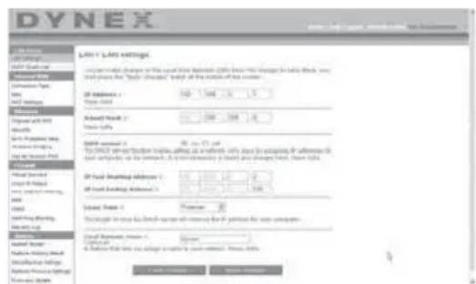 Dynex DXWGRTR - Modificando la configuración de LAN - 1