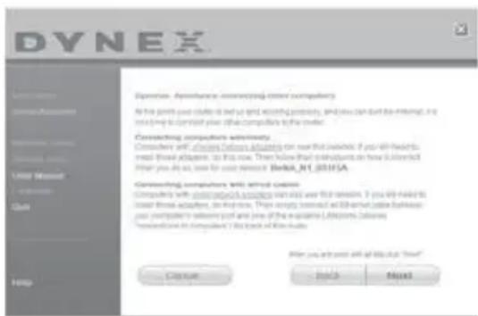 Dynex DXWEGRTR - Pour utiliser l'aide optionnelle pour connecter d'autres ordinateurs : - 1