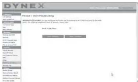 Dynex DXWEGRTR - Blocage du ping WAN - 1