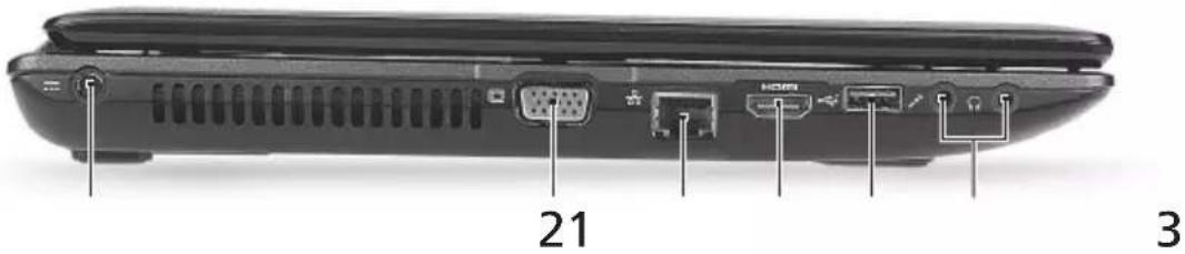 eMachines E442 - Pohled zleva - 1