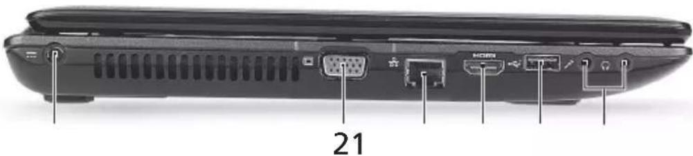 eMachines E442 - Left view - 1