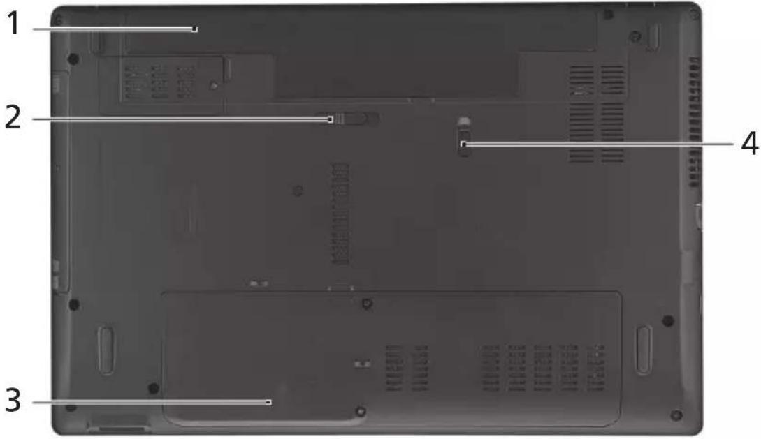eMachines E442 - Base view - 1