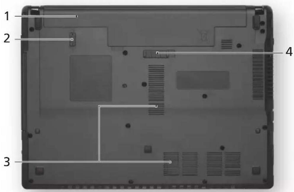 eMachines D732 - Alulnézet - 1