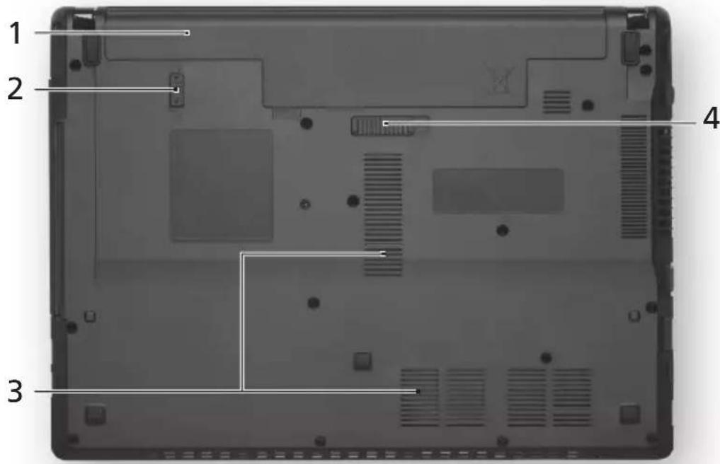 eMachines D528 - Vy underifran - 1