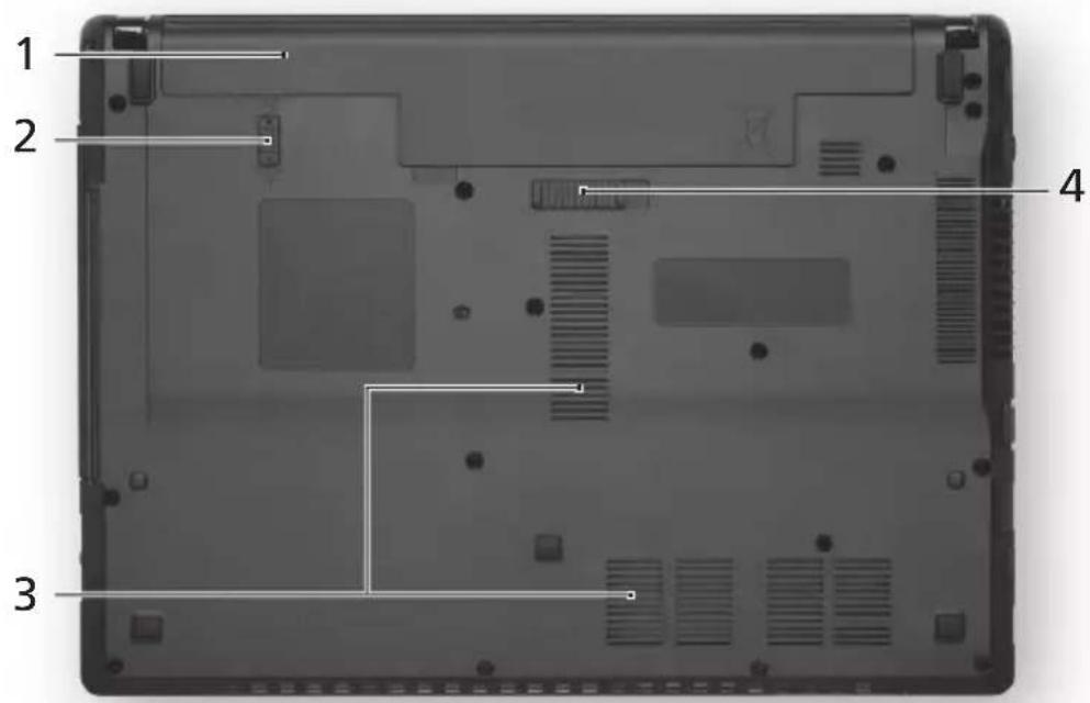 eMachines D528 - Alt görünüm - 1