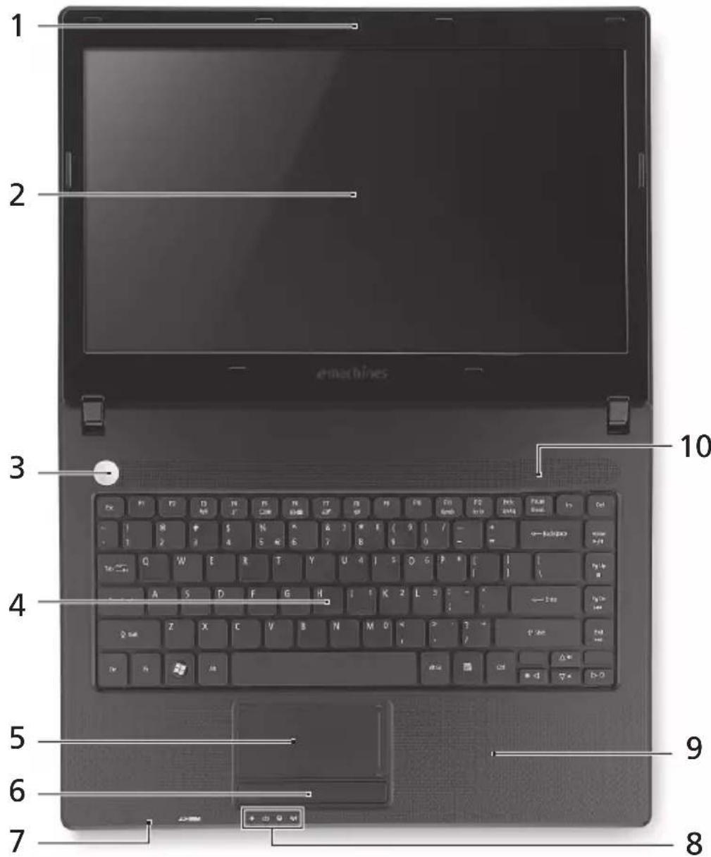 eMachines D528 - 俯视图 - 1