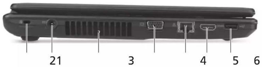 eMachines D528 - Tampak kiri - 1