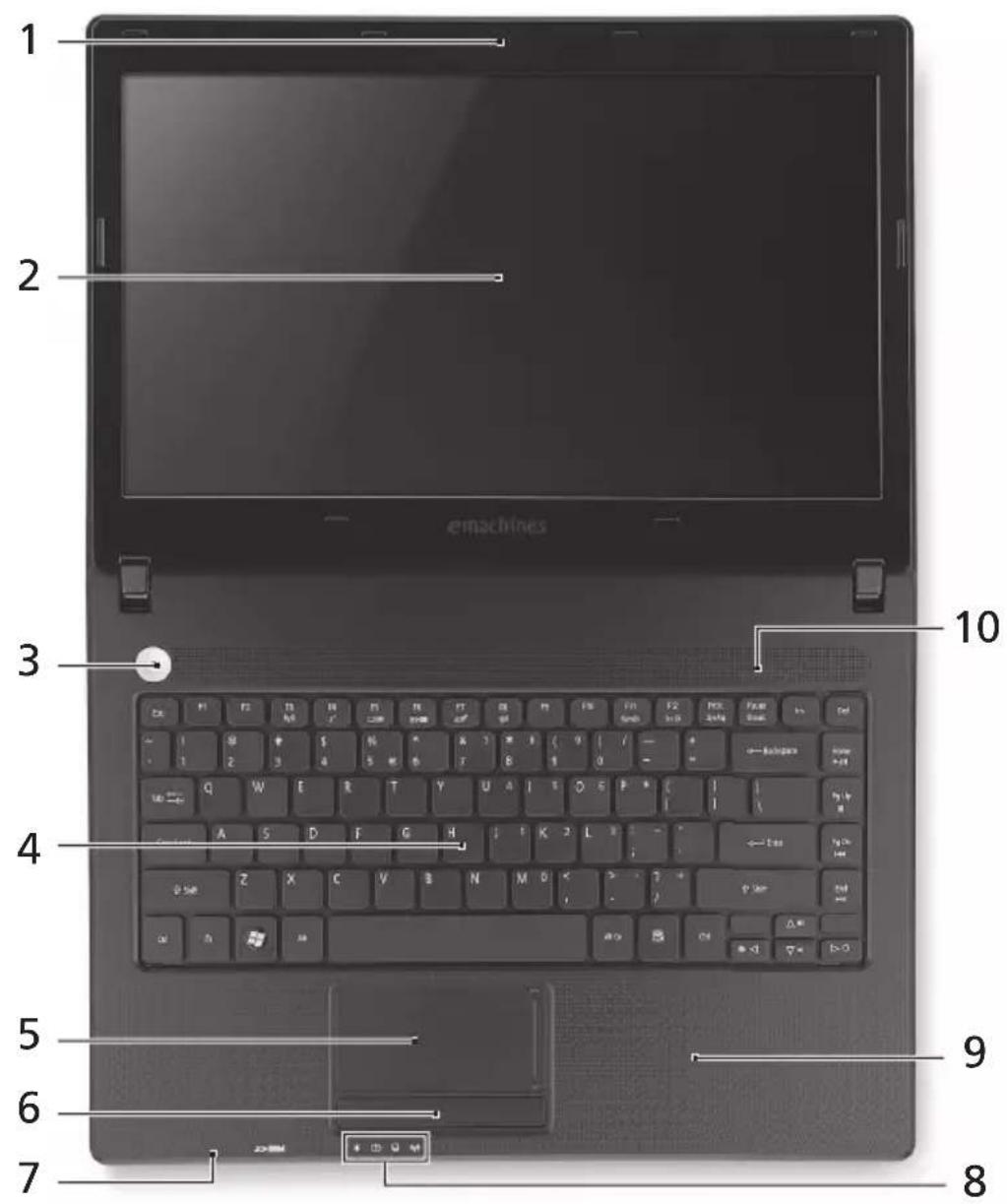 eMachines D528 - Vista de cima - 1