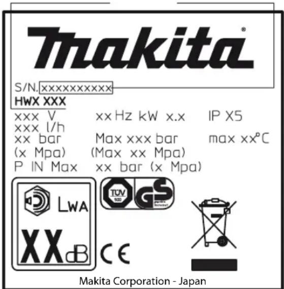 MAKITA HW132 - ОБСЛУЖИВАНИЕ (РИС. 5) - 1
