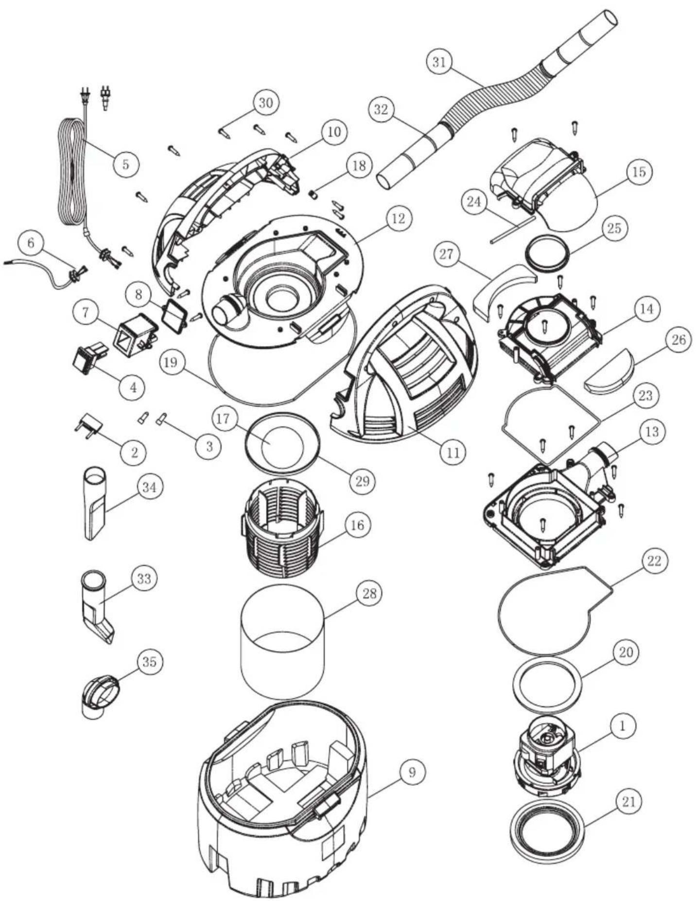 Defort DPW1800VAC - Part No. Description of Spare Part - 1