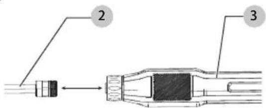 BLACK & DECKER PW1400 - Fixer la lance d'arrosage (Fig. H) - 1