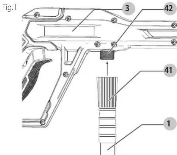 BLACK & DECKER PW1400 - Fixer le boyau d'arrosage (Fig. K) - 1