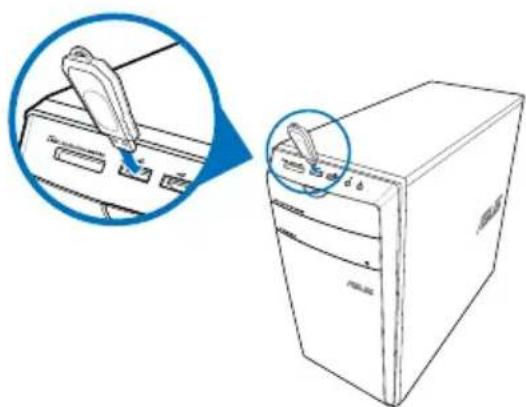 ASUS CM6331 - Per connettere un dispositivo di archivazione USB: - 1