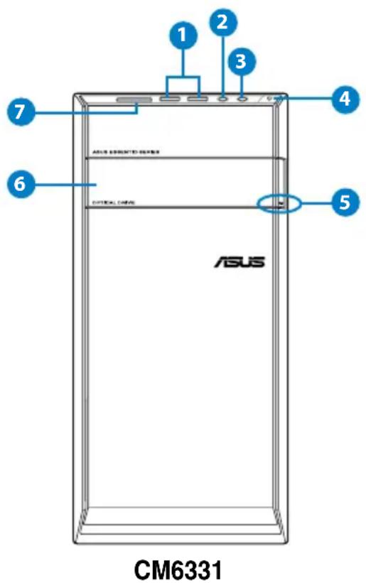 ASUS CM6331 - Front panel - 2