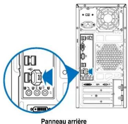 ASUS CM6331 - Pour connecter un périphérique de stockage USB : - 2