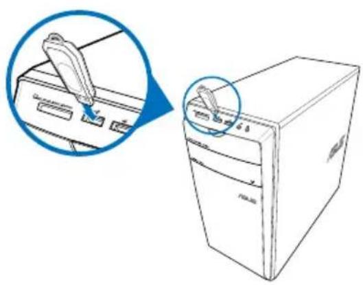 ASUS CM6331 - To connect a USB storage device: - 1