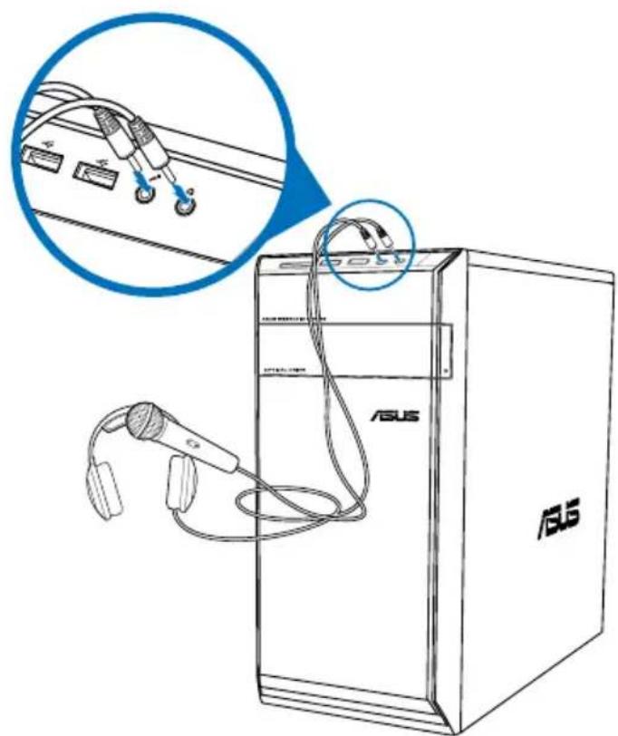 ASUS CM6331 - Connessione di cuffie e microfono - 1